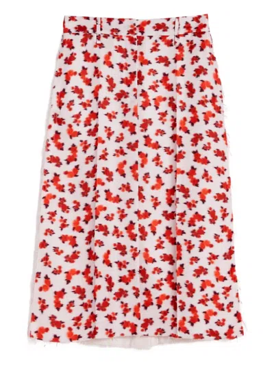 Jil Sander Floral-print Midi Skirt