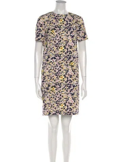 Pre-owned Jil Sander Floral Print Mini Dress In Pink