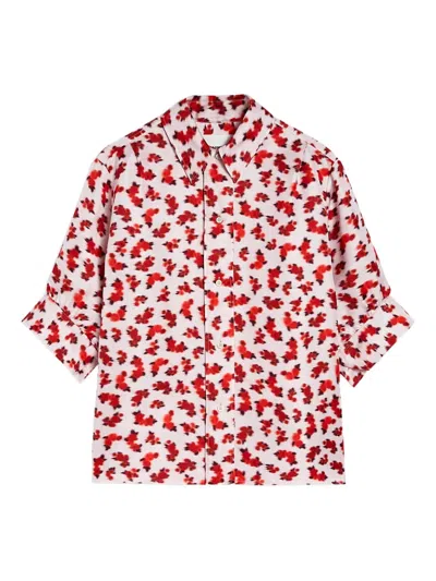 Jil Sander Floral-print Shirt In White