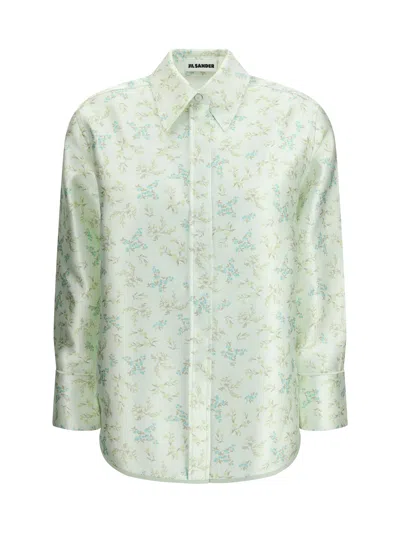 Jil Sander Floral-print Shirt In Green