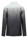 Jil Sander Floral Long Sleeve Shirt With Spread Collar In Gray