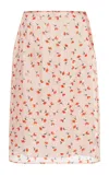 Jil Sander Floral Printed Midi Skirt In Pink