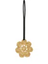 Jil Sander Flower Bag Charm In Black
