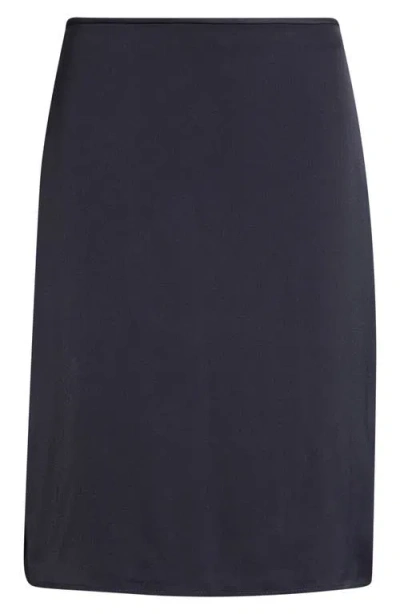 Jil Sander Fluid Sablé Virgin Wool A-line Skirt In Blue
