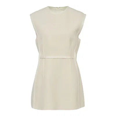 Jil Sander Fluid Silk And Viscose Top In White