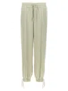 Jil Sander Lightweight Relaxed Fit Joggers With Elastic Details In Green