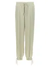 Jil Sander Fluid Viscose Blend Joggers With Adjustable Drawstring In Neutral