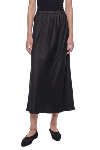 Jil Sander Fluid Viscose Skirt In Black