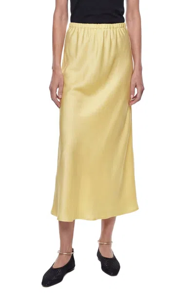 Jil Sander Elastic Waist Midi Skirt In Yellow