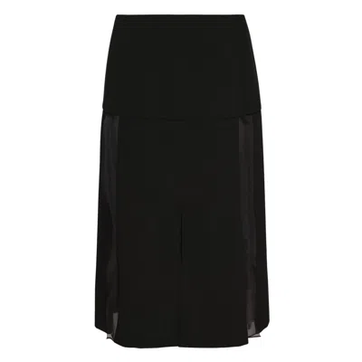 Jil Sander Fluid Wool Sablé Midi Skirt