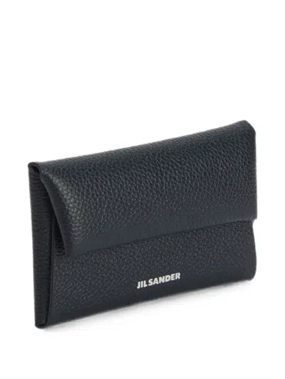 Jil Sander Folded Coin Purse In Blue