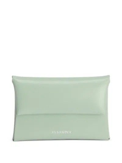 Jil Sander Folded Coin Purse In Green