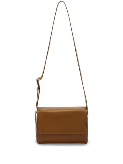 Jil Sander Folded レザーショルダーバッグ S In Brown
