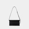 Jil Sander Folded Small Crossbody -  - Leather - Black In Black
