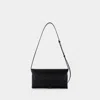 Jil Sander Folded Small Crossbody -  - Leather - Black In Black