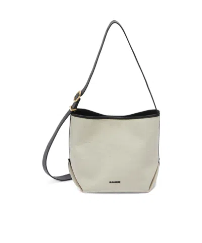 JIL SANDER JIL SANDER LOGO DETAILED FOLDED SMALL TOTE BAG