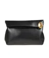 Jil Sander Women's Jewel Zip Leather Clutch In Black