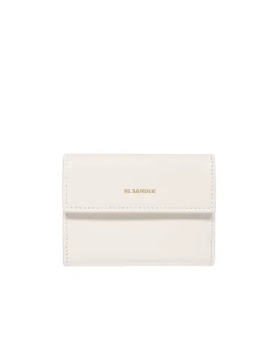 Jil Sander Folding Wallet In White