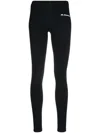 Jil Sander Form-fitting Black Activewear Trousers With Aesthetic In Black