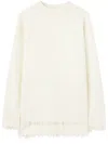 Jil Sander Long Sleeve Crew-neck Sweater In White
