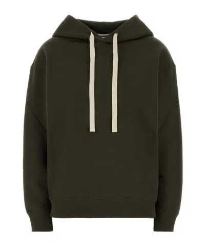 Jil Sander Relaxed-fit Dropped-shoulder Hoodie In Green