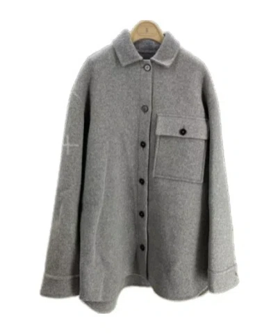 Jil Sander Freshly Cut Wool Jacket In Gray