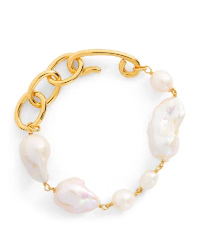 Jil Sander Freshwater Pearl Bracelet In Multi