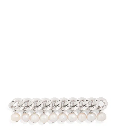 Jil Sander Freshwater Pearl Brooch In 银色