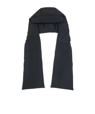 Jil Sander Frilly Hooded Scarf In Black