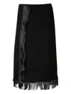 Jil Sander Fringe-detail Midi Skirt In Multi