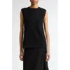 Jil Sander Fringe Embellished Sleeveless Top In Black 001
