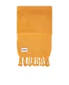 Jil Sander Fringe Mohair-wool Scarf In Orange