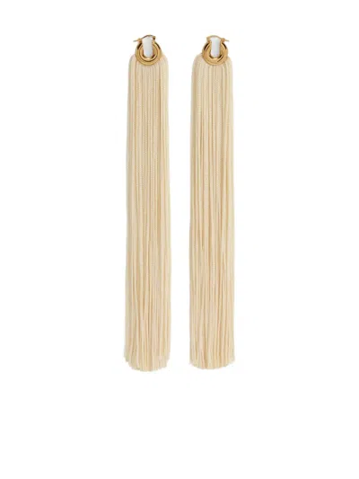 Jil Sander Fringed Earrings In Gold