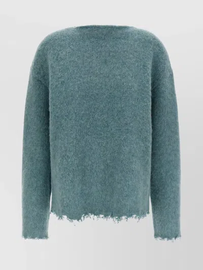 JIL SANDER FRINGED HEM KNITWEAR LONG SLEEVES