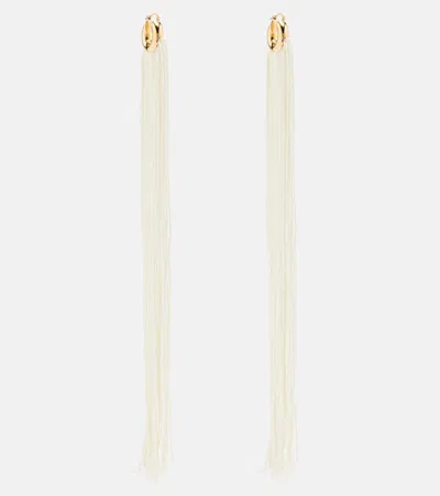 Jil Sander Fringed Hoop Earrings