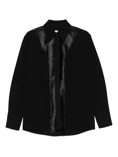 Jil Sander Fringed Jacket In Black
