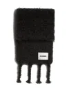 Jil Sander Wool Blend Scarf In Black