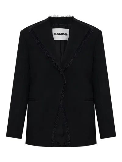 JIL SANDER FRINGED LAPEL JACKET