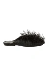 Jil Sander Fringed Muller Shoes In Black