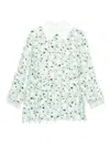 Jil Sander Fringed Printed Top In Green