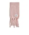 Jil Sander Pink Mohair And Wool Blend Scarf