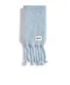 Jil Sander Men Sky Mohair And Wool Blend Scarf