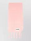 Jil Sander Fringed Scarf Soft Texture In Pink