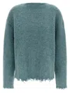 Jil Sander Fringed Sweater Sweaters And Cardigans Light Blue In Blue