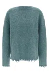 Jil Sander Fringed Sweater Sweaters And Cardigans Light Blue In Blue