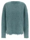 Jil Sander Fringed Sweater Sweaters And Cardigans Light Blue In Blue