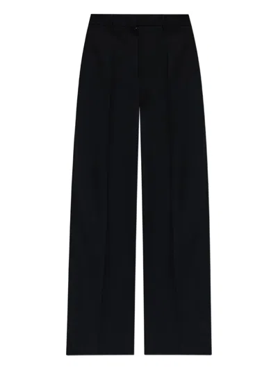 JIL SANDER FRONT-PLEATED WOOL TROUSERS