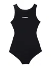 Jil Sander Fast Dry One-piece Swimsuit In Black