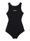 Jil Sander Fast Dry One-piece Swimsuit In Black