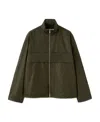 Jil Sander Funnel-neck Padded Jacket In Green